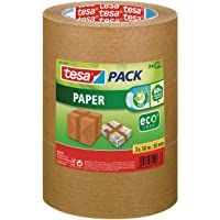 Los mejores  - tesa 55337-00002-01 Paper ecoLogo - Lote de precintos de embalaje (3 unidades- producto ecológico) color marrón- 50m x…